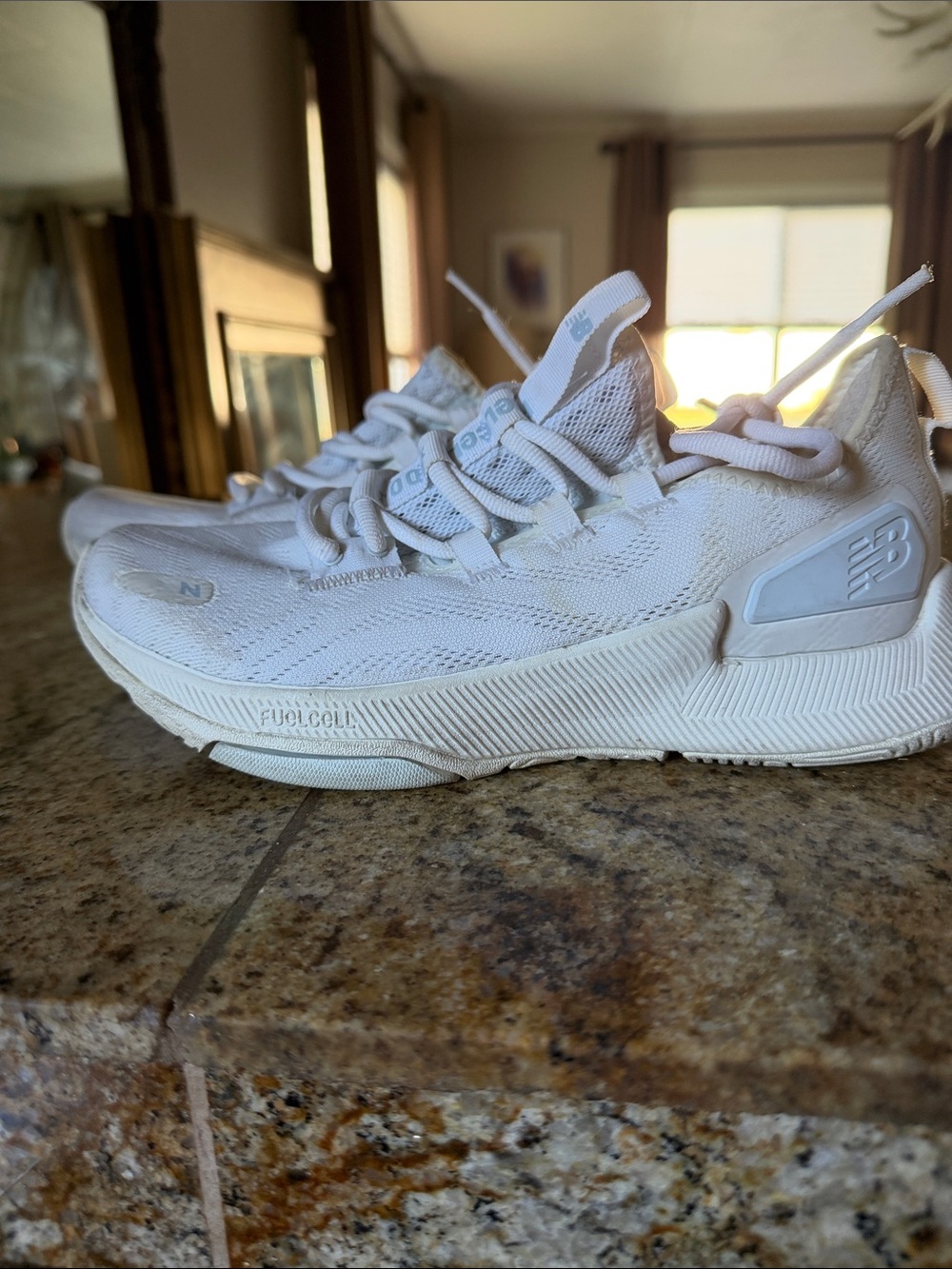 New Balance Kids All-White Casual Sneakers